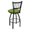 Holland Bar Stool Co 30" Swivel Bar Stool, Black Wrinkle, Canter Kiwi Green Seat 81030BW009 - alternate 3